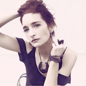 Vintage Alexis Kirk Copper/Leather Pendant